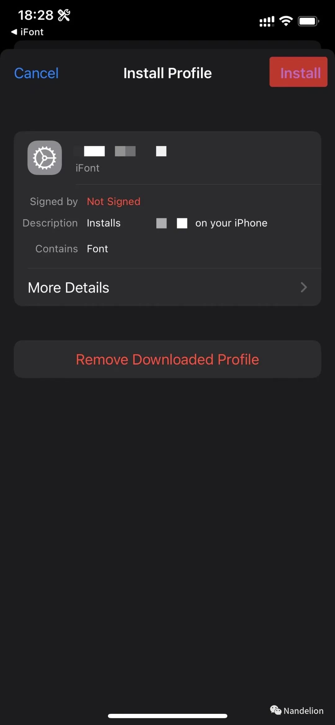 Click "Install" in the upper right corner to complete the installation